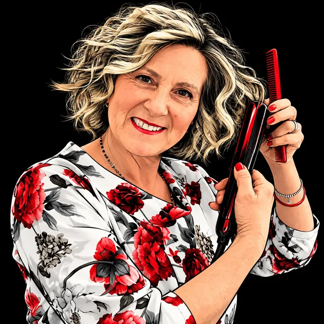 Ritratto illustrato di Elide Bianchini, Styling Coach di I Parrucchieri Academy